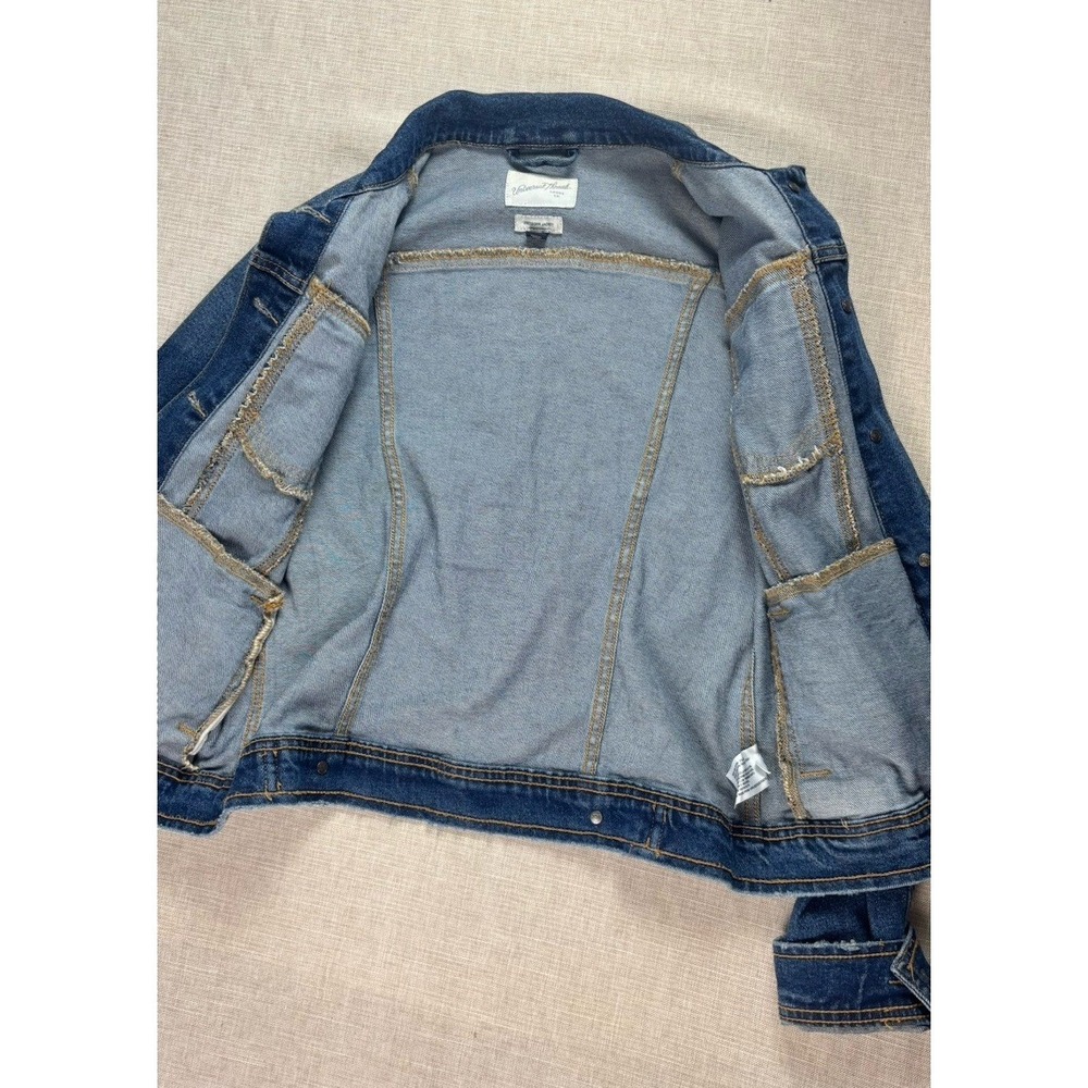Universal Thread Jean Jacket Womens Size Small Button Front Dark Wash‎ Stretch - Picture 6 of 14